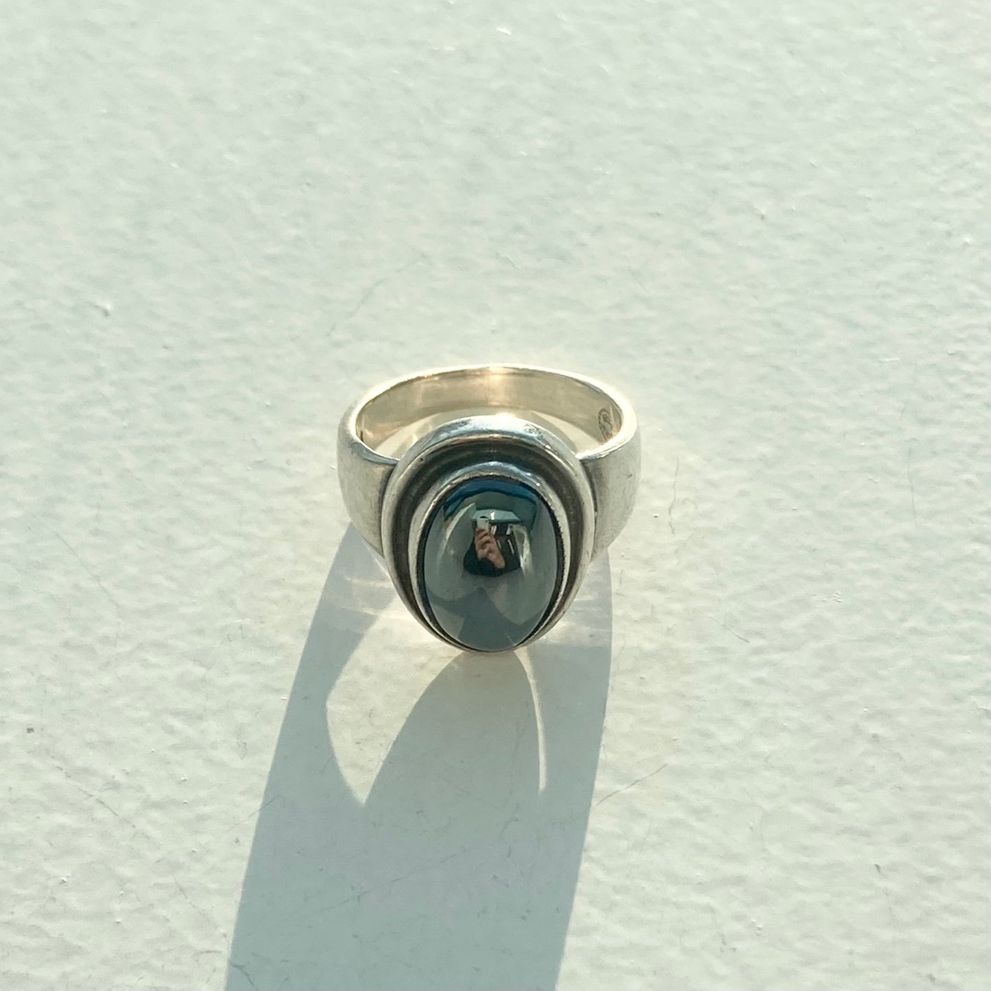 Georg Jensen Hematite Ring Denmark 46B SV925 #12