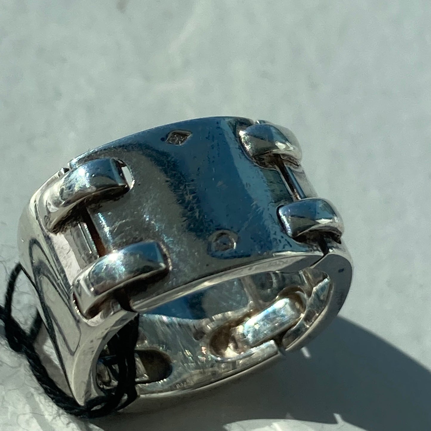 Hermès Mousquetaire Ring SV925 vintage #10-11