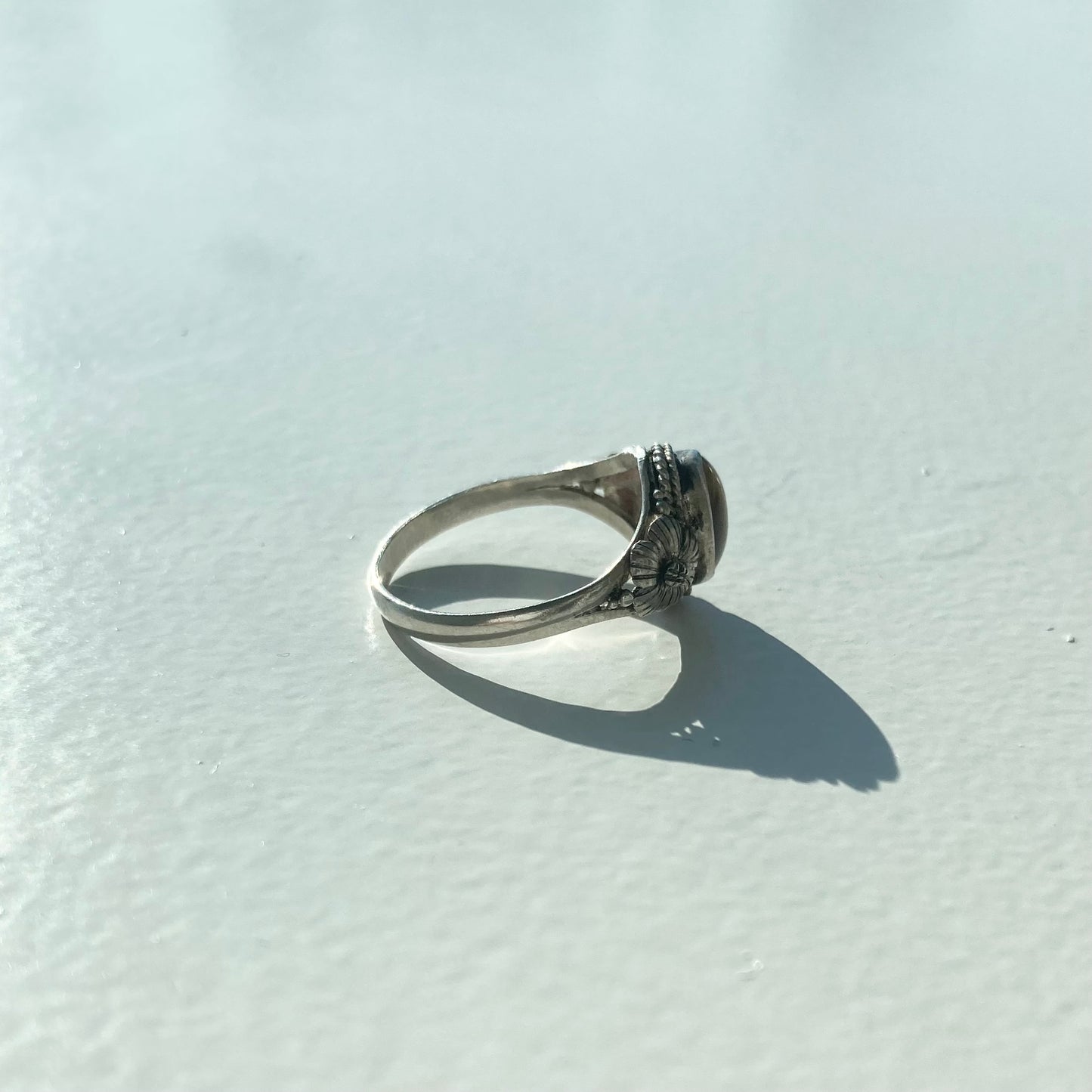 Vintage Chrysoberyl Cat's Eye ring SV925 #11