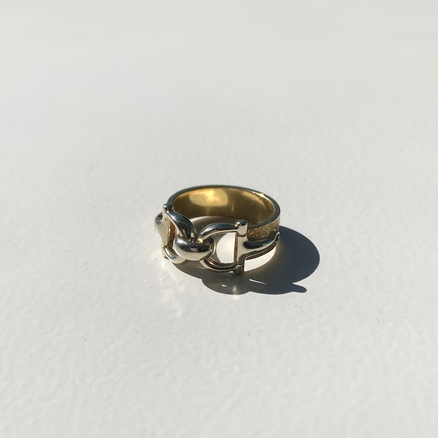 60-70s Hermès Vintage ring YG750 WG750 #12