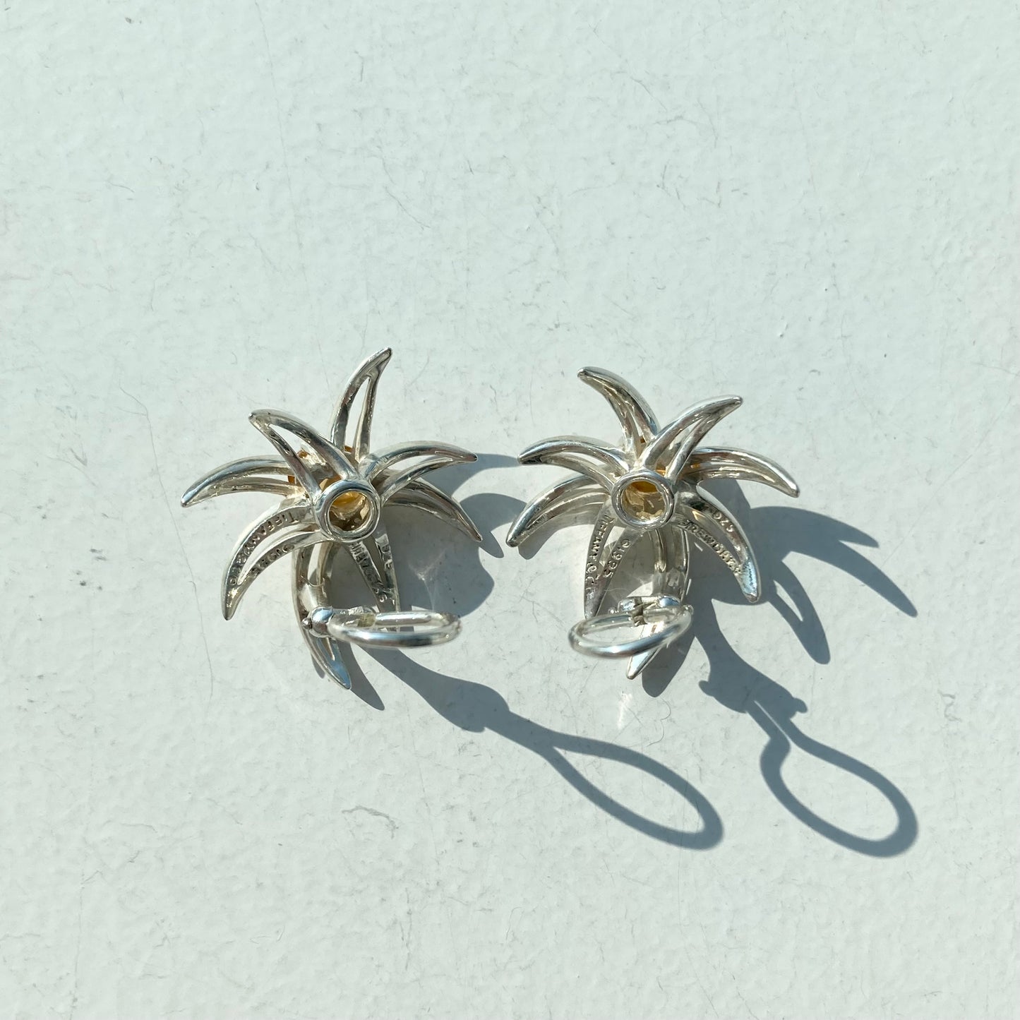 90s TIFFANY&Co. Fireworks Citrine earring vintage SV925