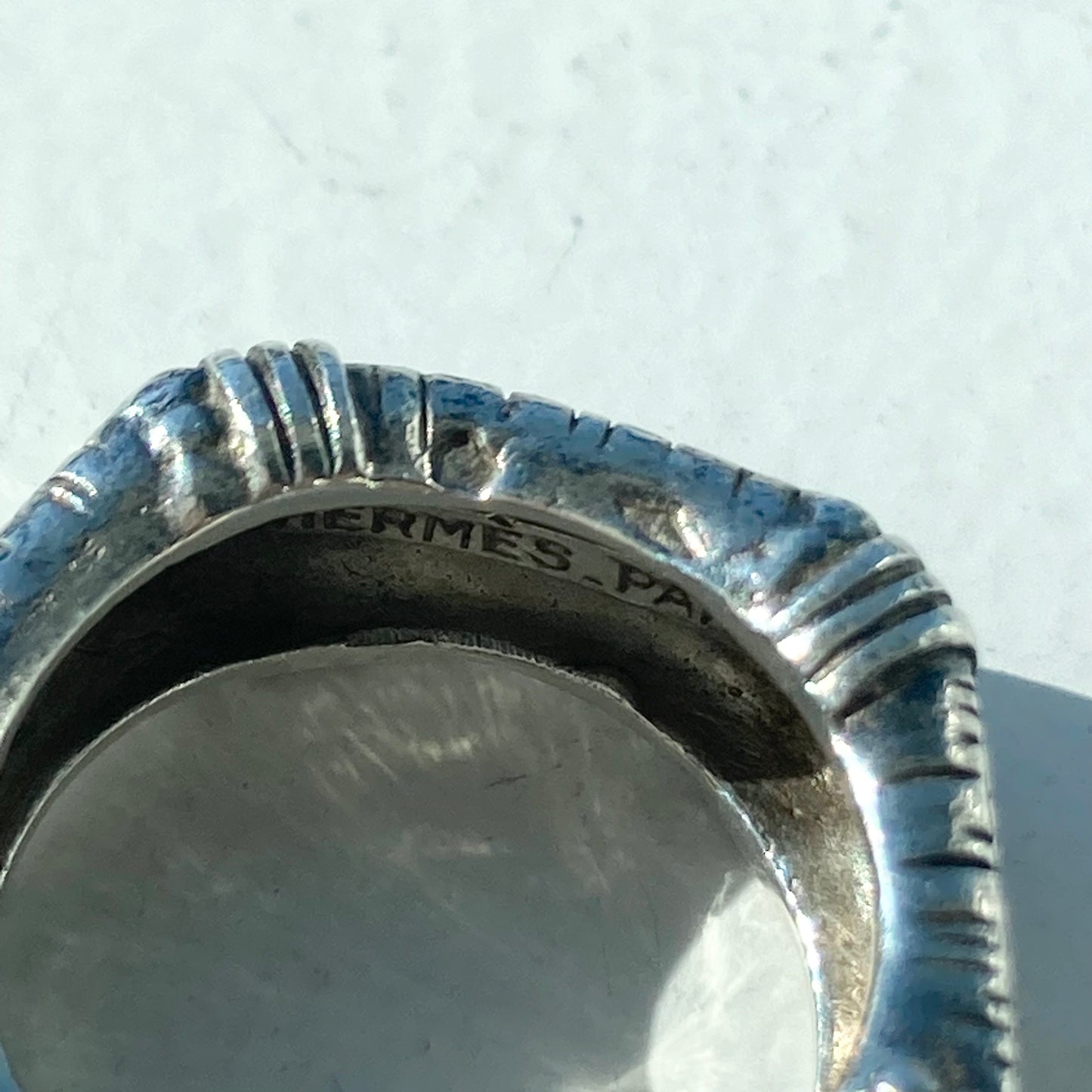 60s Hermès Banboo ring SV800 vintage #8-9