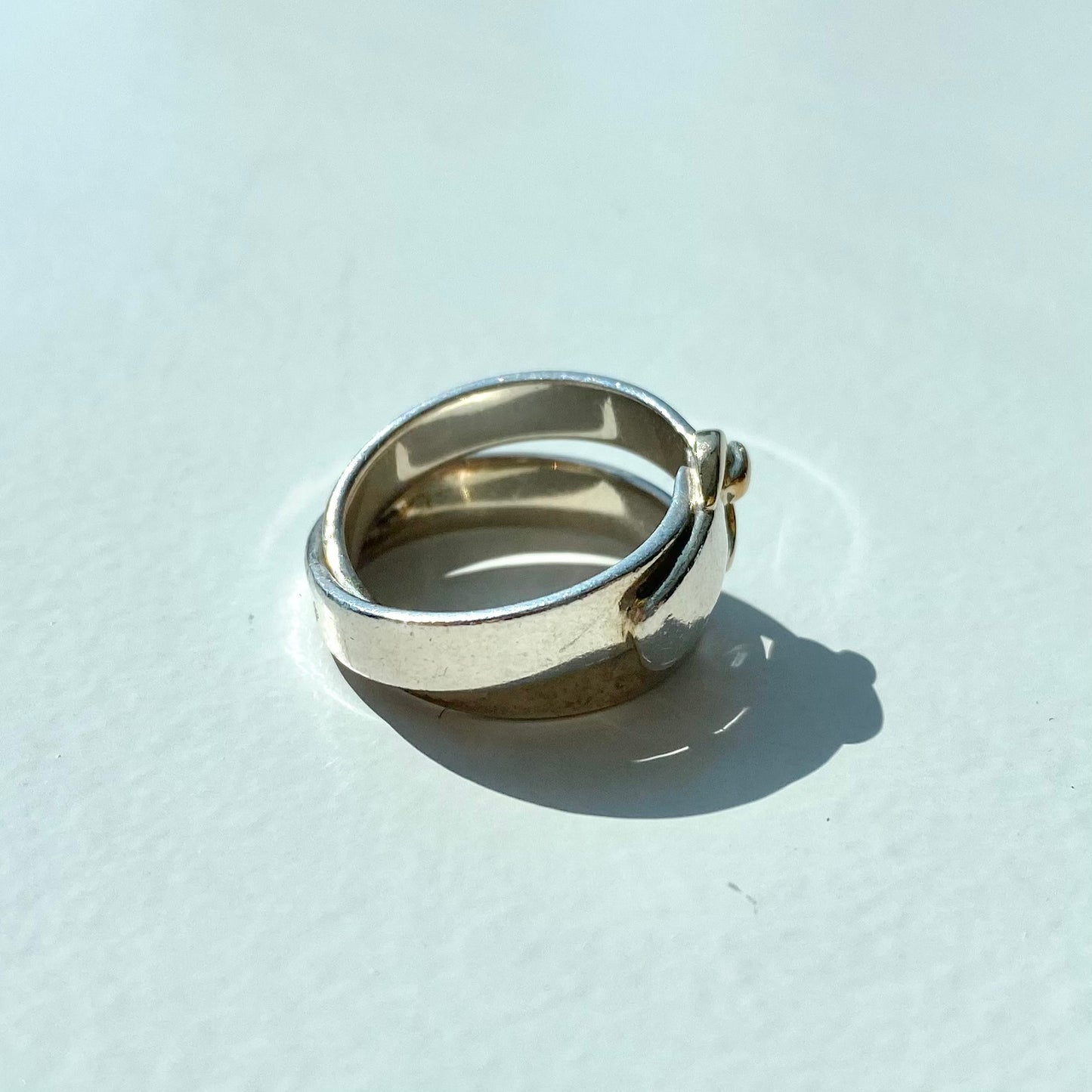Hermès Double true ring vintage SV925 AU750