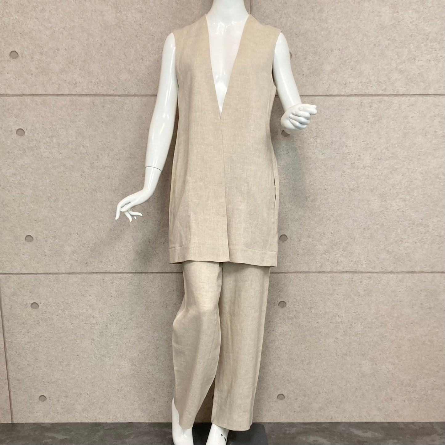 Spring2002 Hermès by Martin Margiela Linen Sleeveless set up
