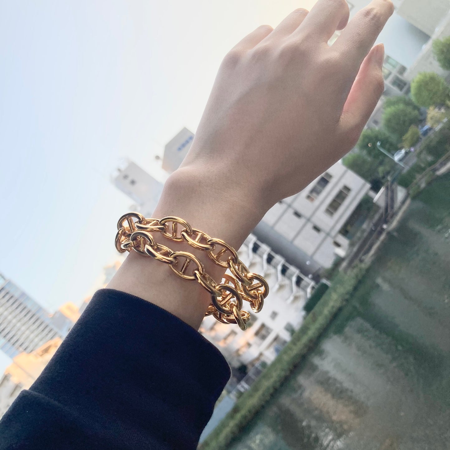 90s GUCCI by TOMFORD Anchor Chain necklace vintage