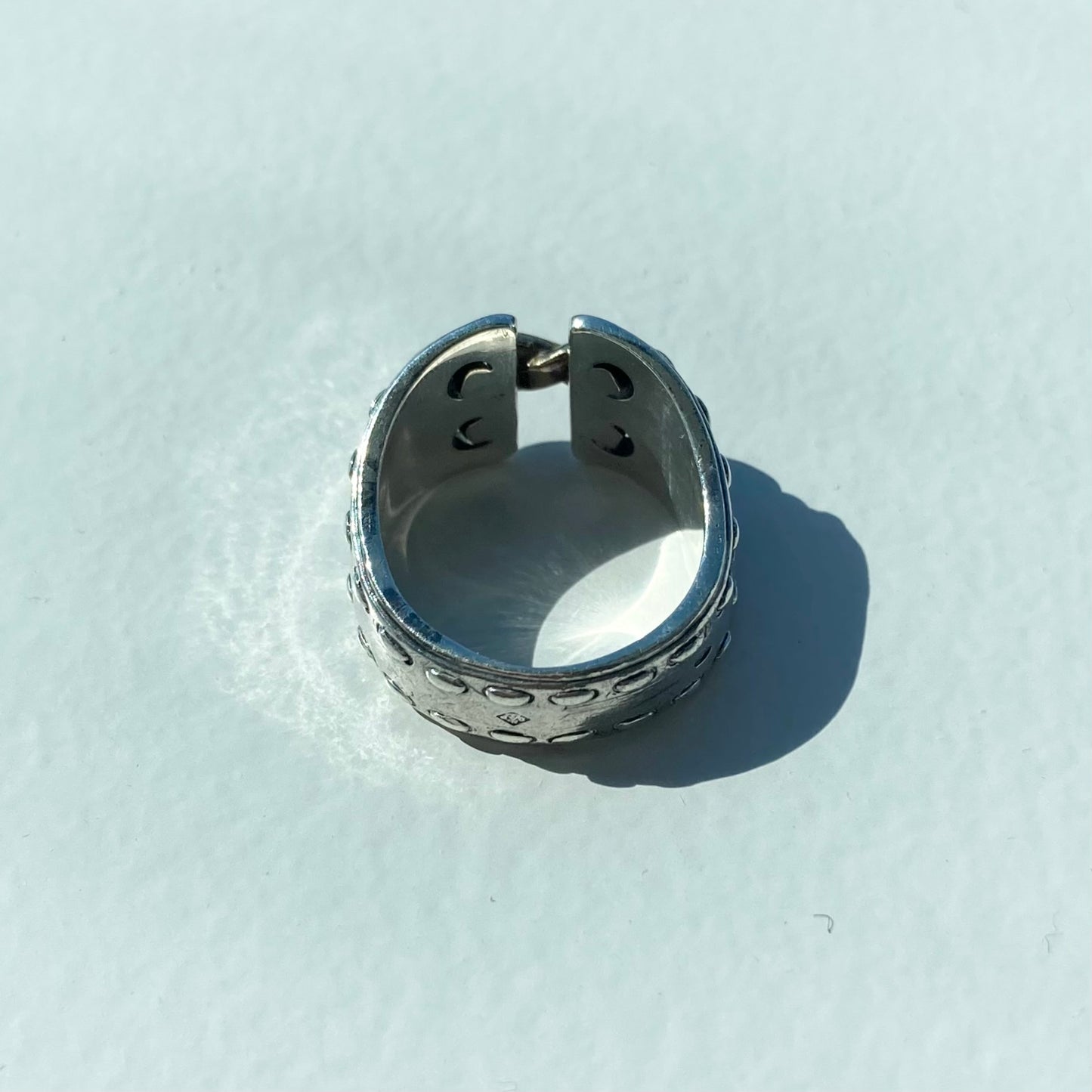 80s Hermès Mexico ring vintage SV925 AU750