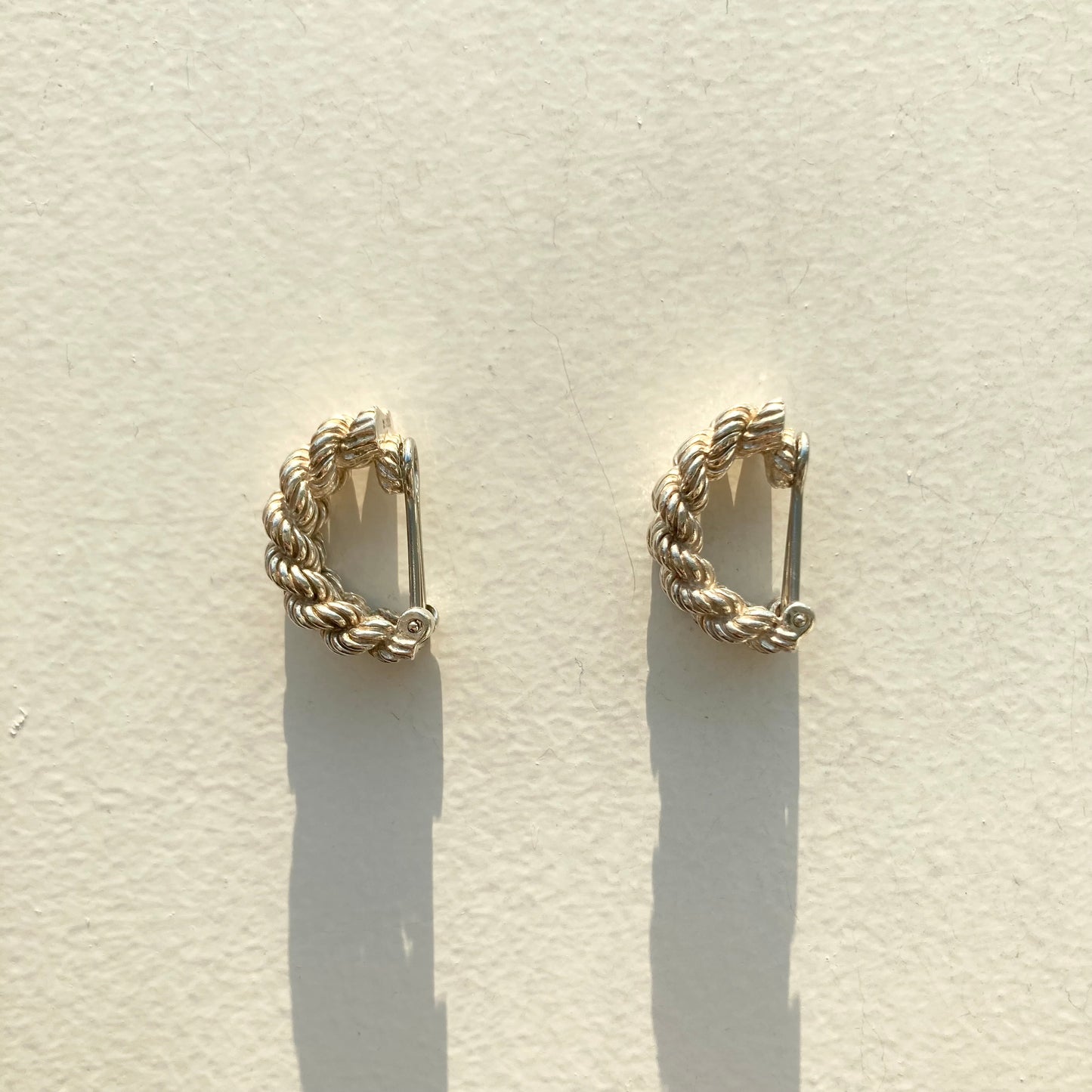 70-80s Hermès Rope motif earring vintage SV925