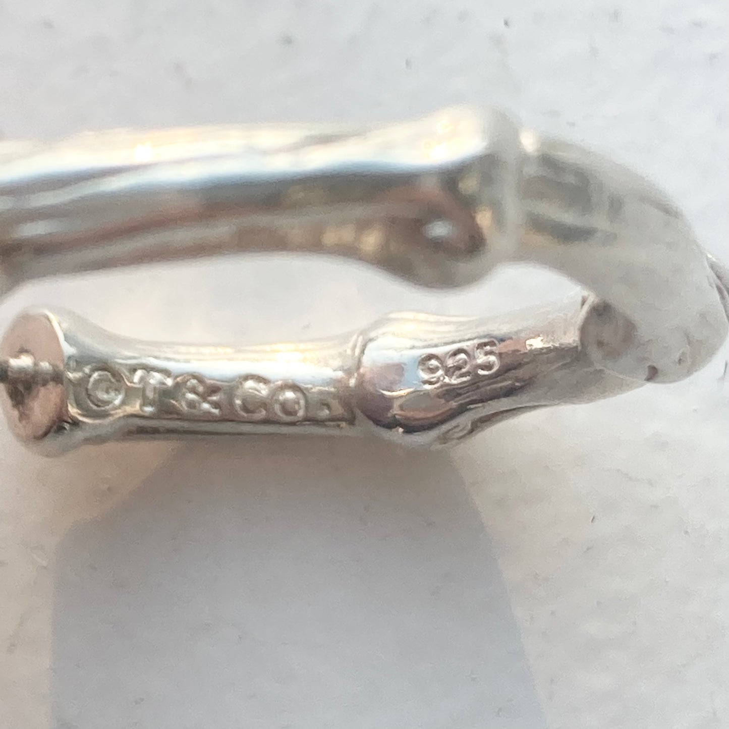 TIFFANY&Co. Large Bamboo hoop earrings vintage