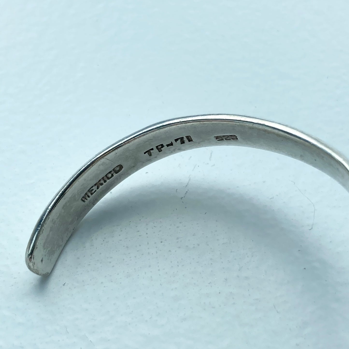 Vintage Mexican jewelry zigzag Bangle SV925
