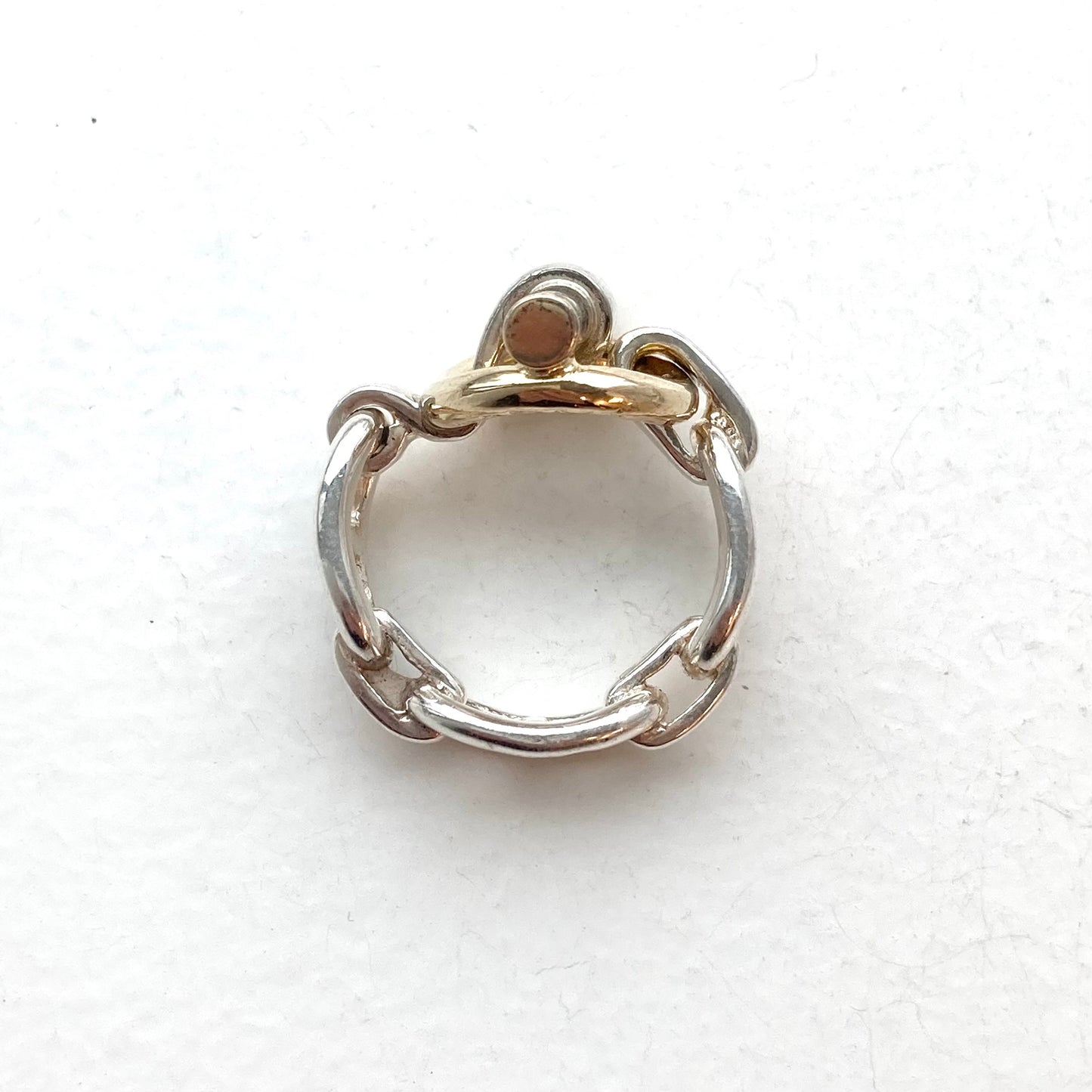 -60s Hermès Chaine d'ancre Ring vintage SV800 AU750