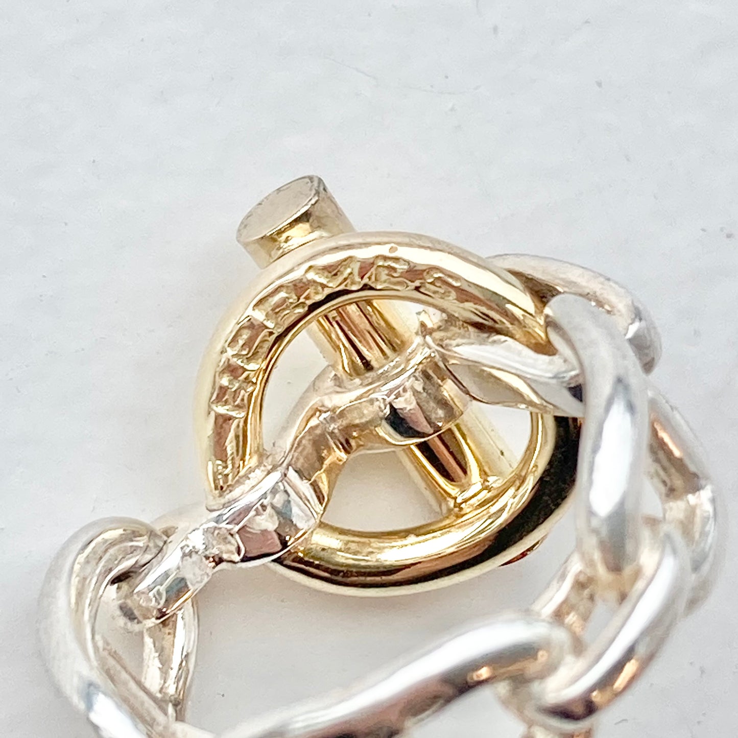 -60s Hermès Chaine d'ancre Ring vintage SV800 AU750