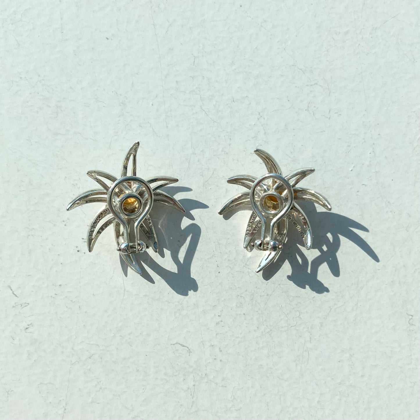 90s TIFFANY&Co. Fireworks Citrine earring vintage SV925