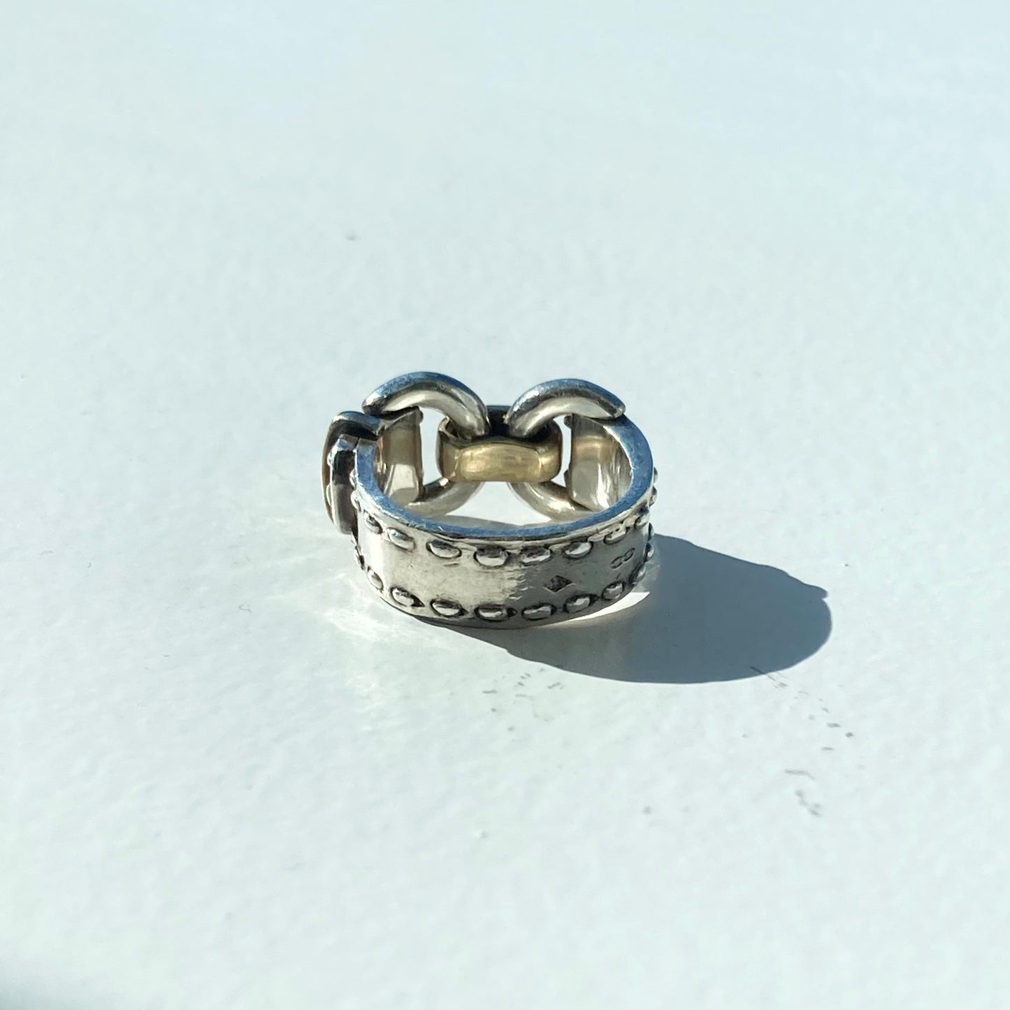 80s Hermès Vintage Ring SV925 AU750 #9