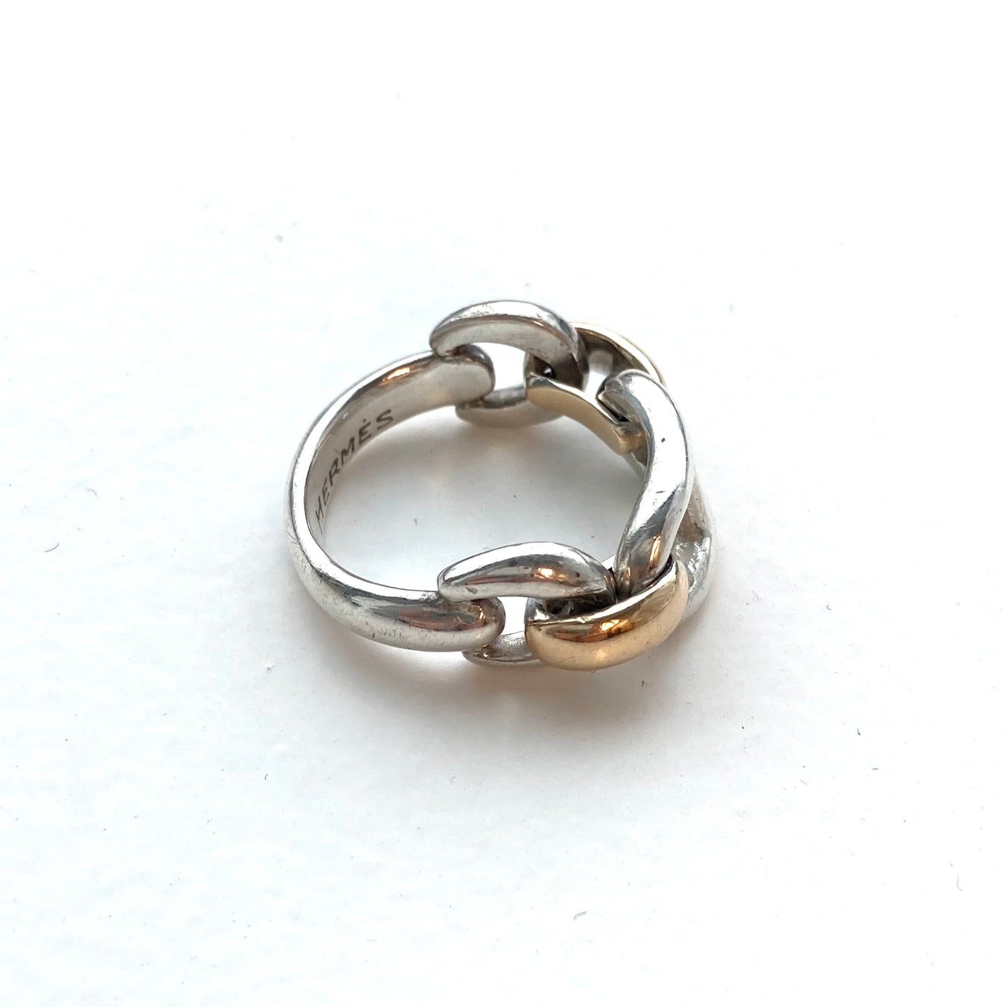 -60s Hermès Chaine d'ancre Ring vintage SV800 AU750