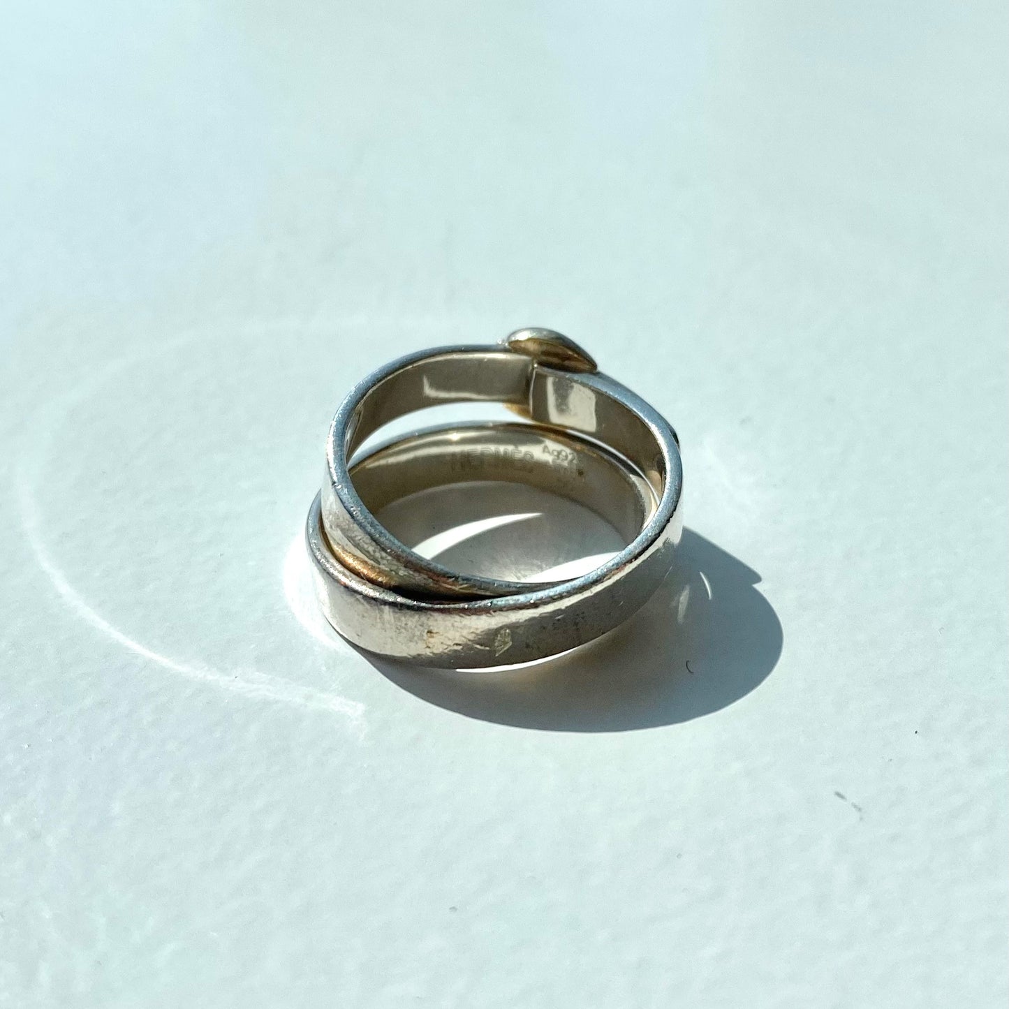 Hermès Double true ring vintage SV925 AU750