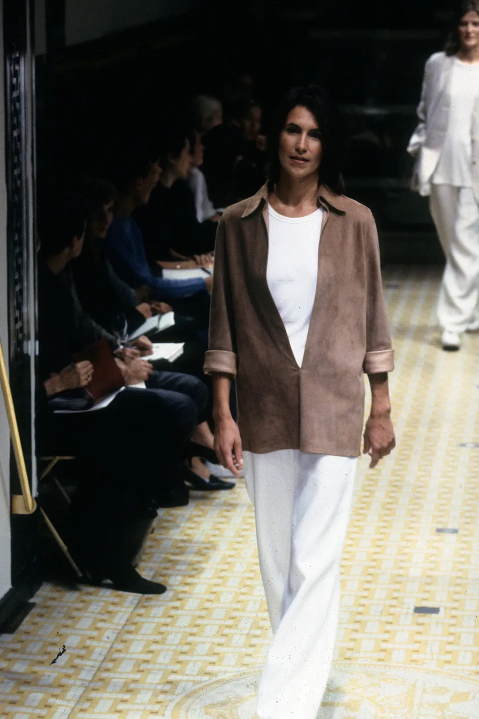 Spring1999 Hermès by Martin Margiela Leather Vareuse shirt