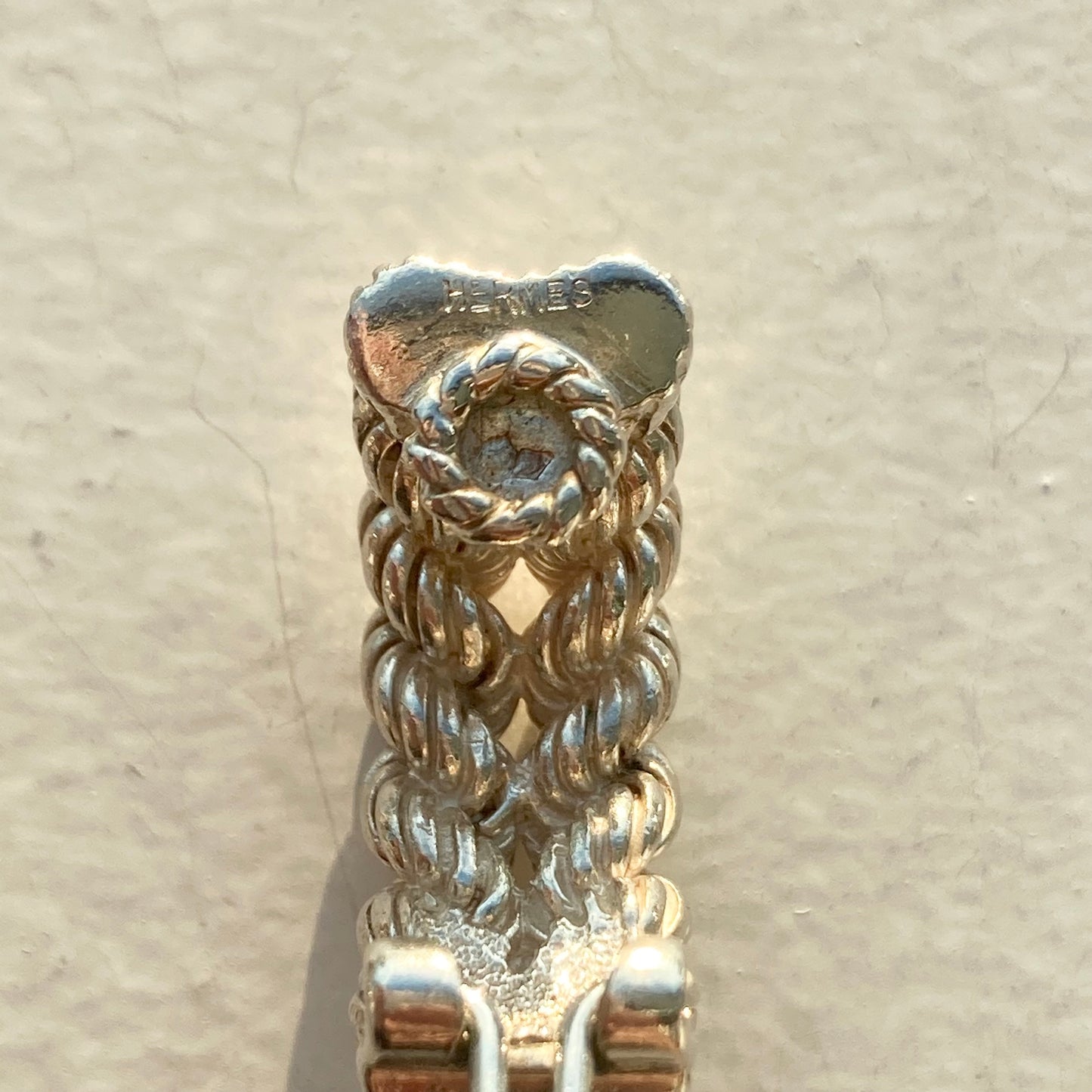 70-80s Hermès Rope motif earring vintage SV925