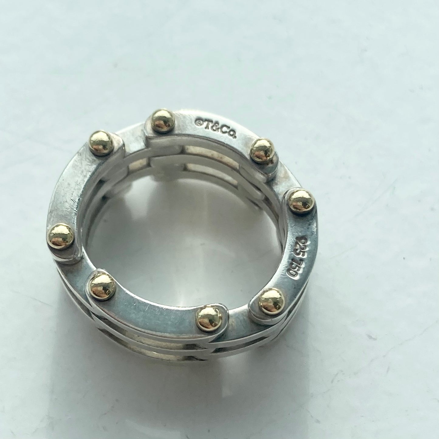 TIFFANY&Co. Gate ring vintage SV925 AU750