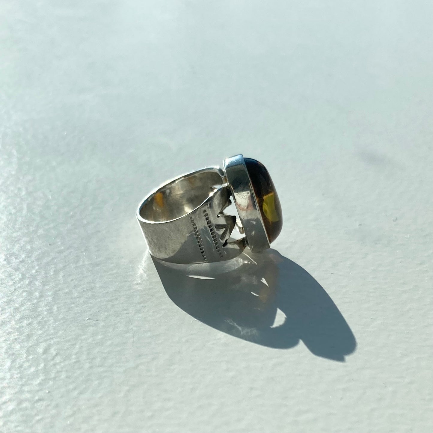 Vintage Amber ring SV925