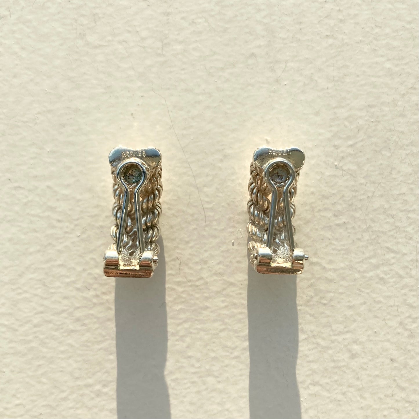 70-80s Hermès Rope motif earring vintage SV925