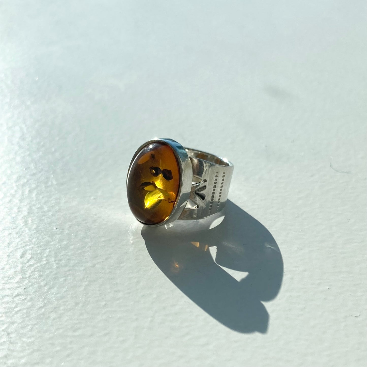 Vintage Amber ring SV925