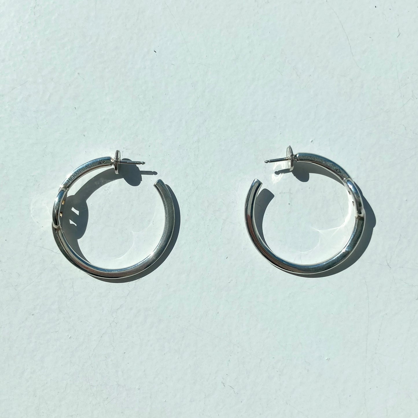 Hermès Chaine d'ancre hoop Earrings SV925