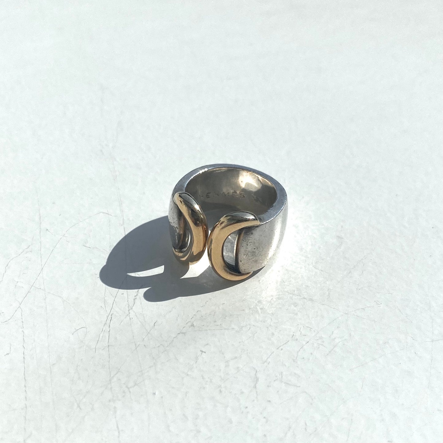 80s Hermès vintage Ring SV925 AU750