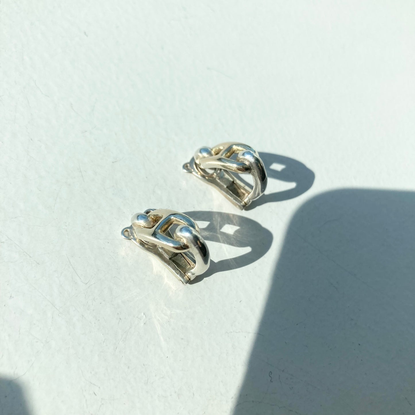 60s Hermès Chaine d'Ancre earrings vintage SV800 AU750