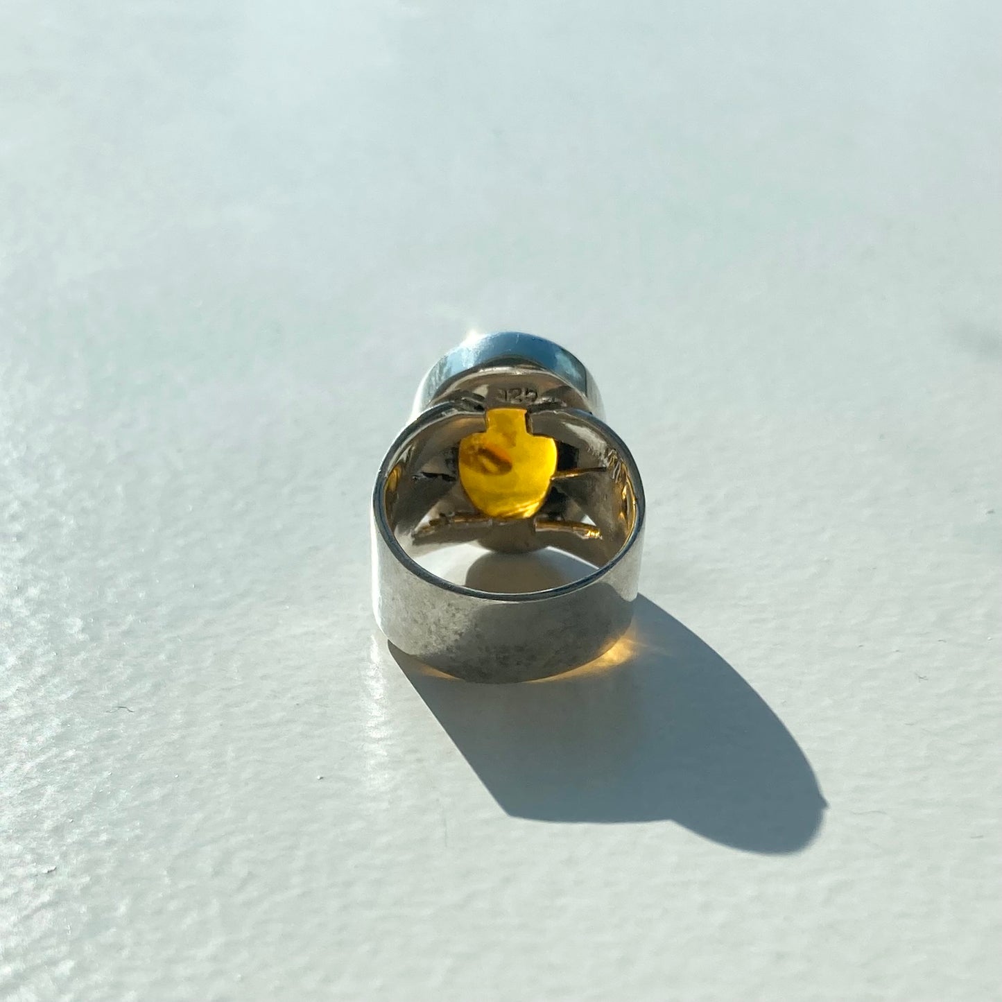 Vintage Amber ring SV925