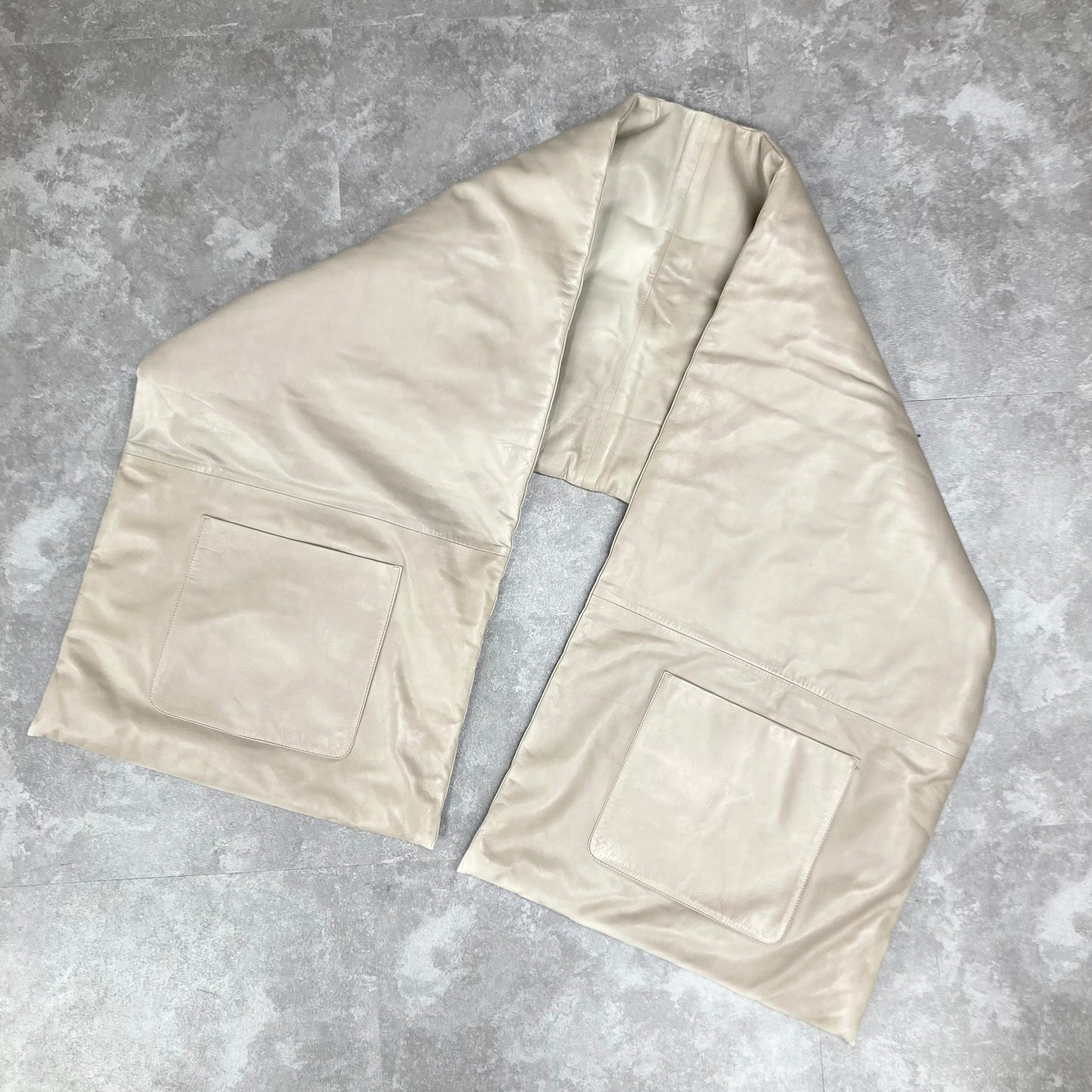 Fall1999 Hermès by Martin Margiela Leather stole with pocket