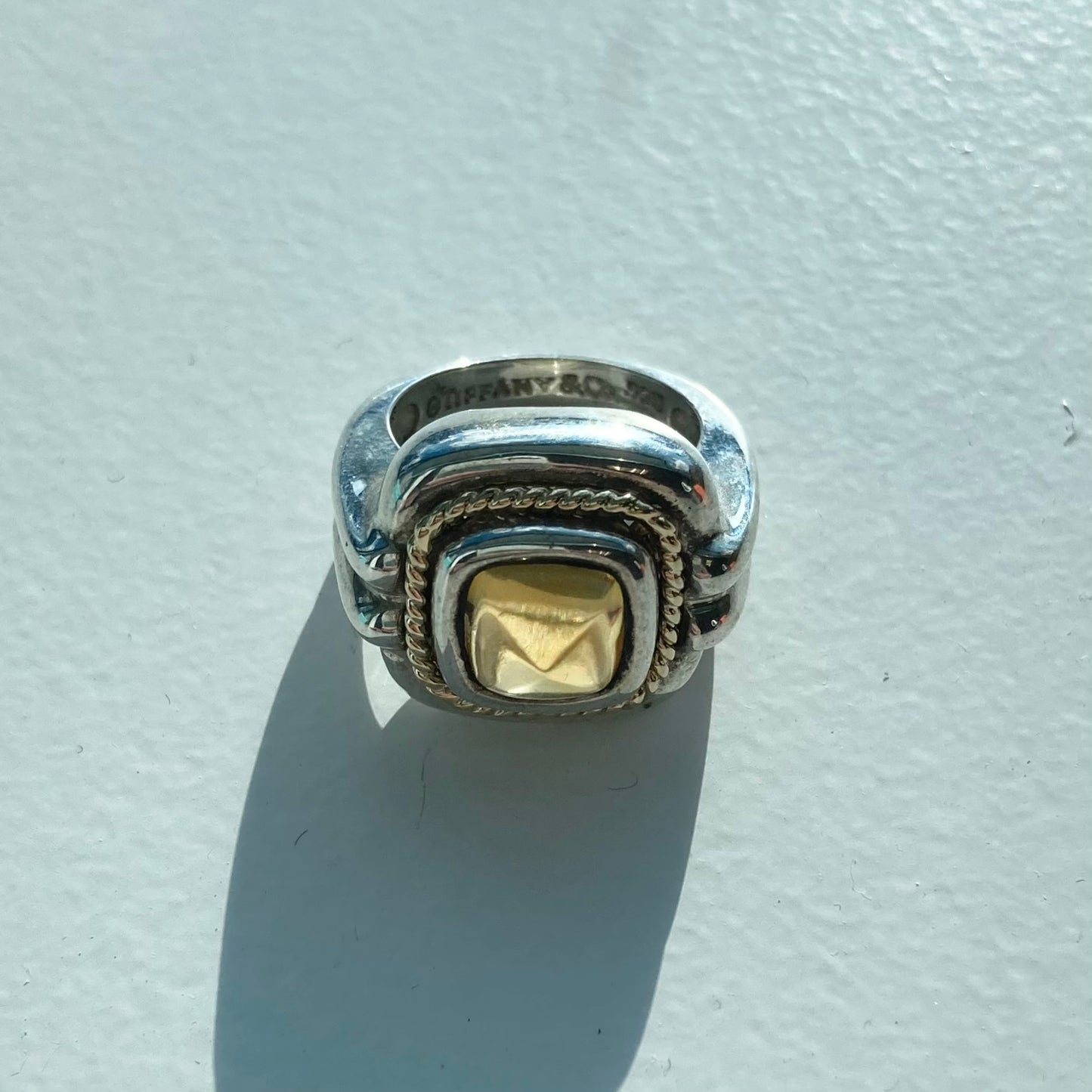 TIFFANY&Co. vintage Citrine Ring SV925 AU750