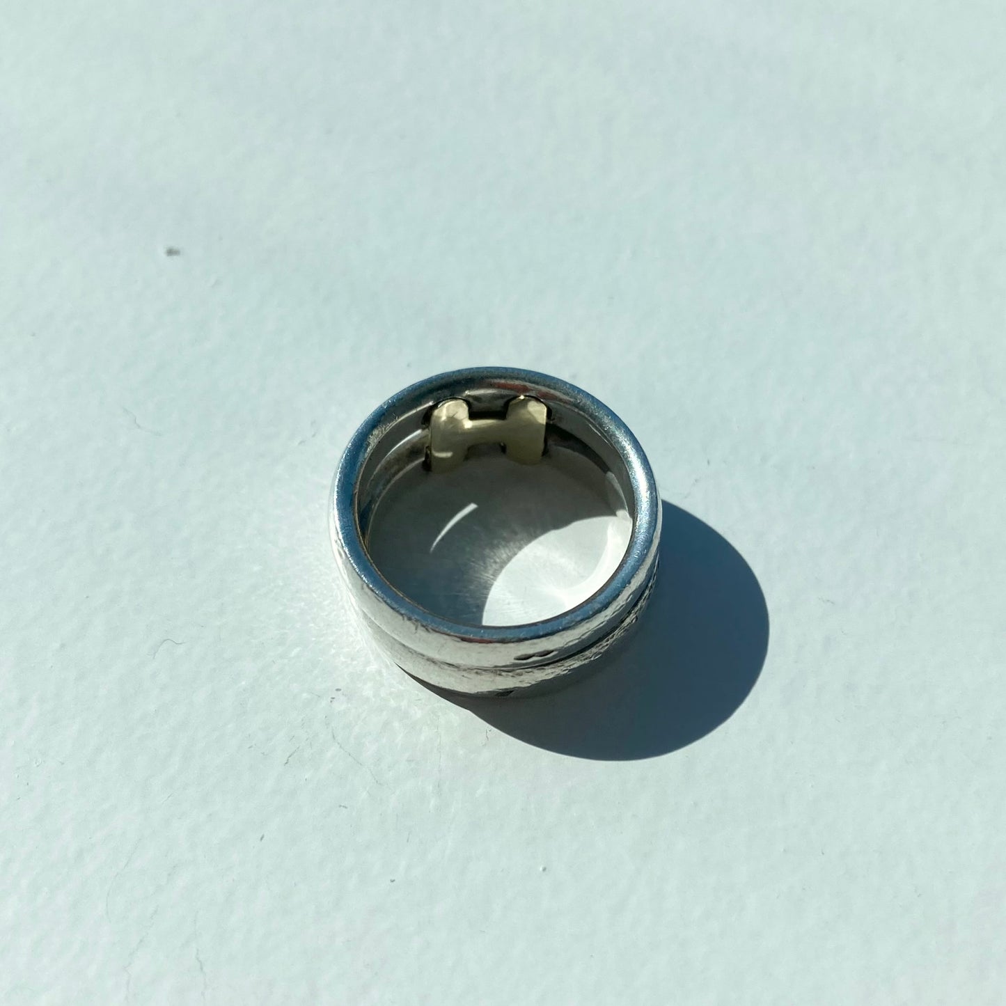 Early2000 Hermès Olympe ring vintage SV925 AU750
