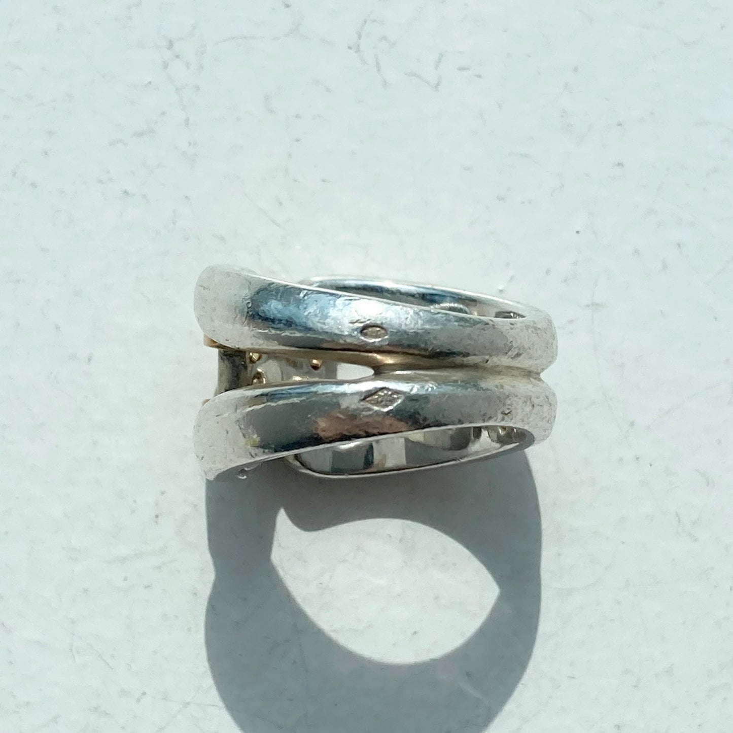 Hermès History Ring vintage SV925 AU750