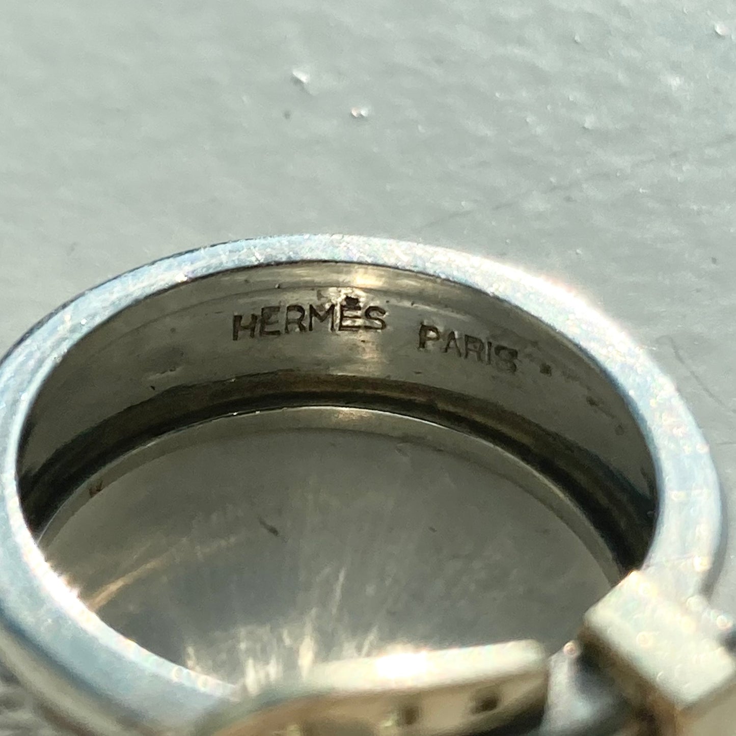 -60s Hermès Vintage Ring SV800 AU750 #11-12