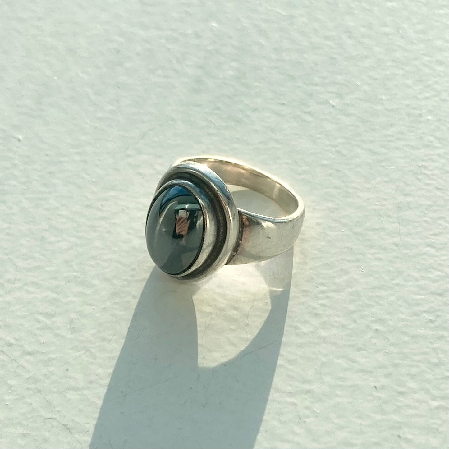 Georg Jensen Hematite Ring Denmark 46B SV925 #12