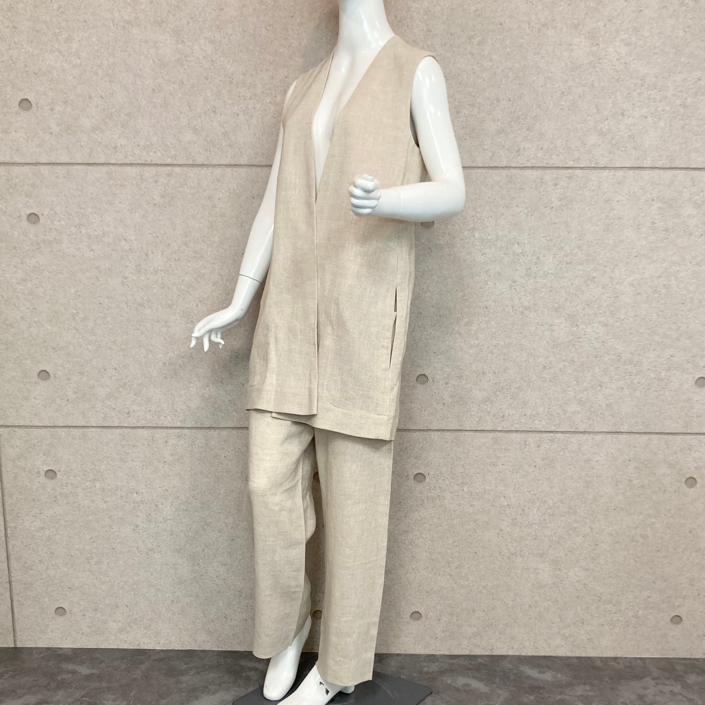 Spring2002 Hermès by Martin Margiela Linen Sleeveless set up