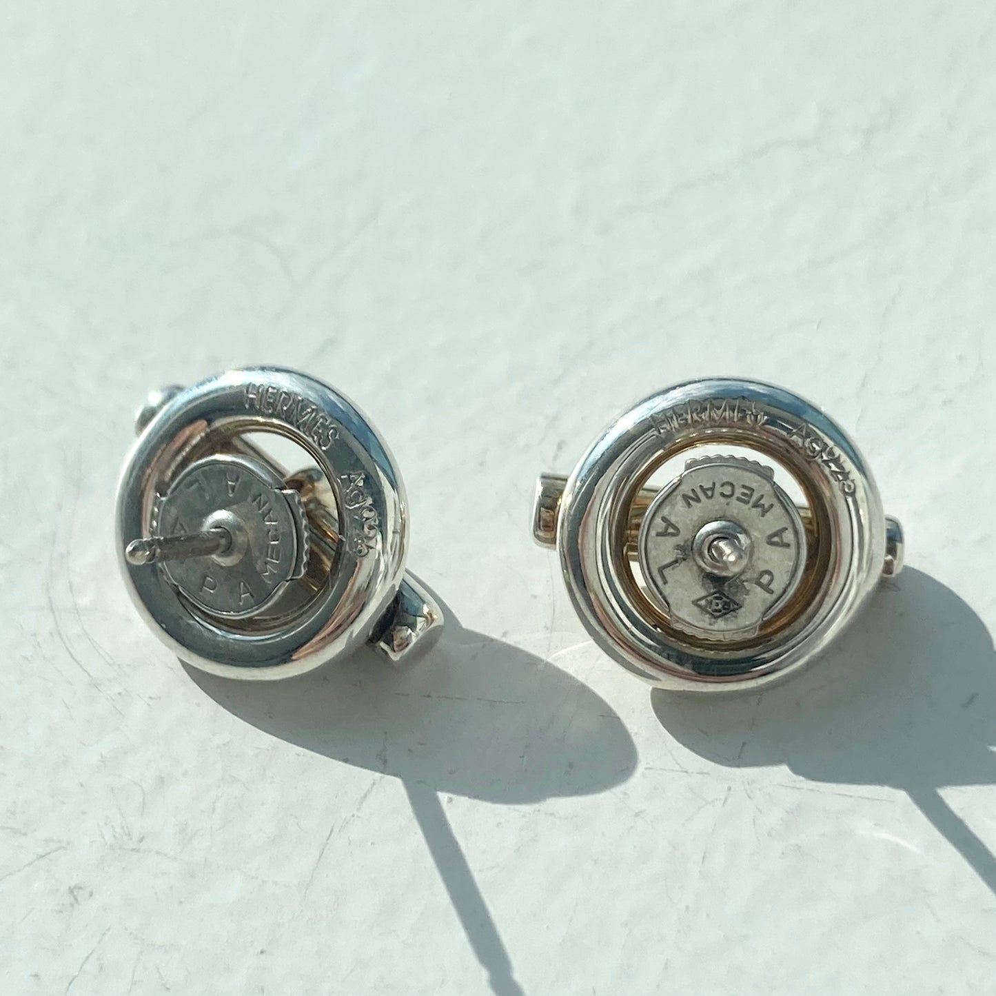 Hermès Chaine d'Ancre pierced earrings vintage SV925