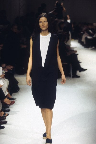Spring2000 Hermès by Martin Margiela Linen Vareuse sleeveless dress