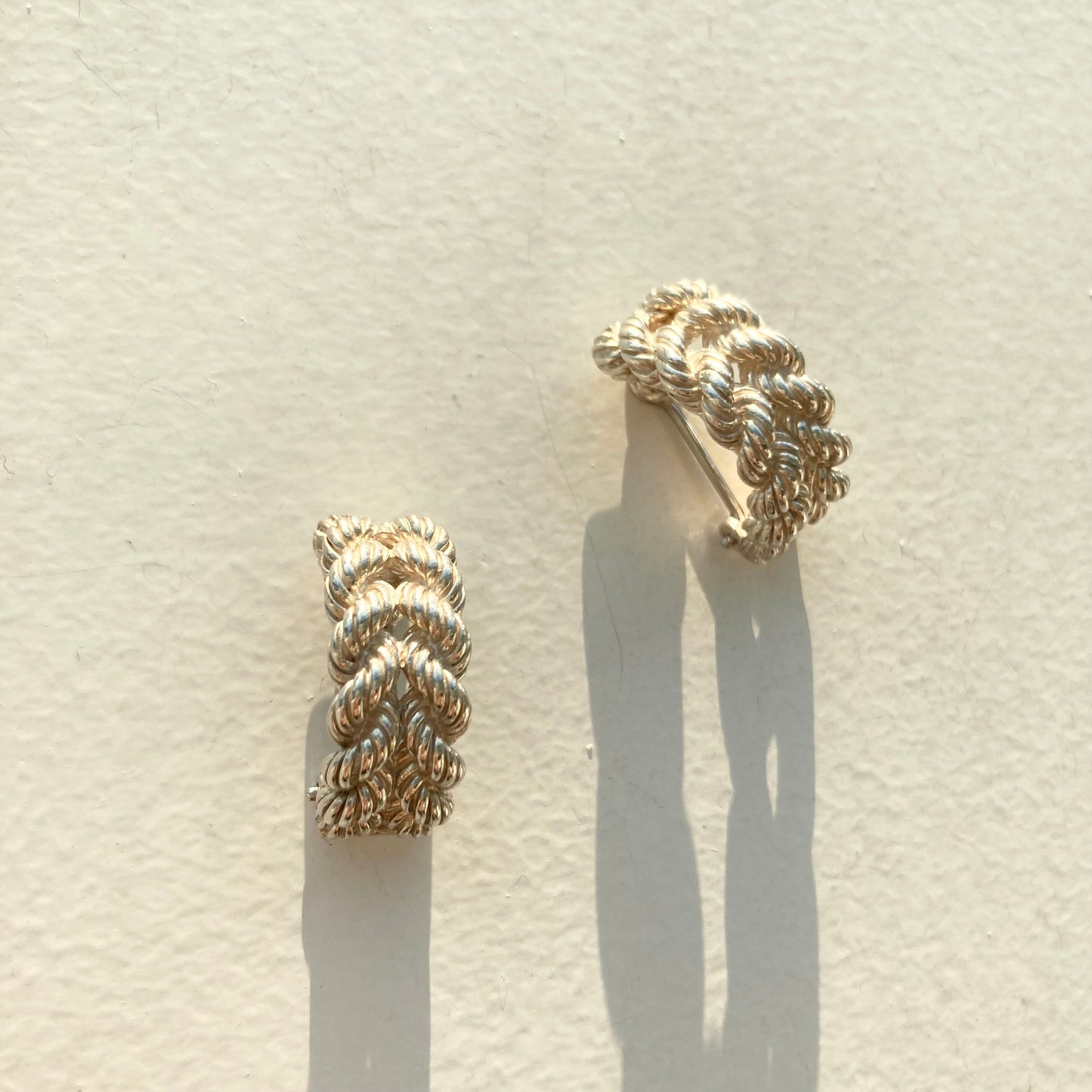 70-80s Hermès Rope motif earring vintage SV925