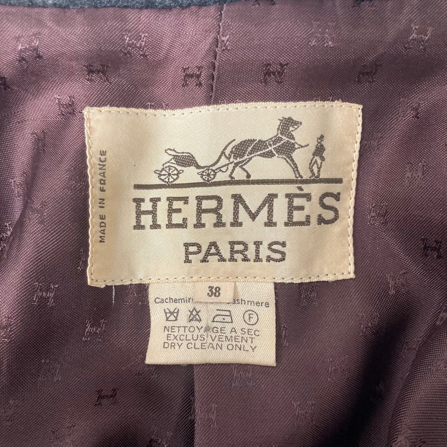 70s Hermès Over cashmere long coat vintage