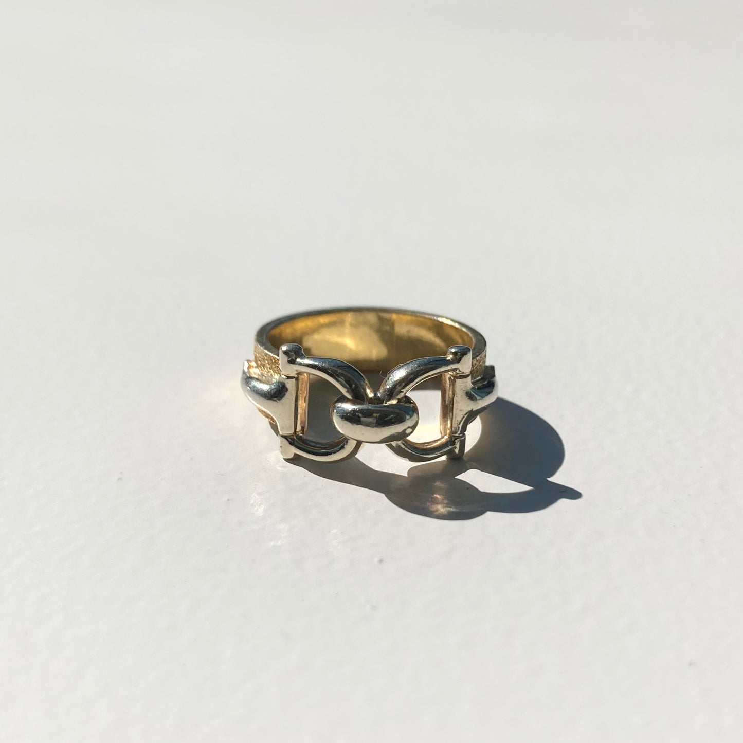 60-70s Hermès Vintage ring YG750 WG750 #12
