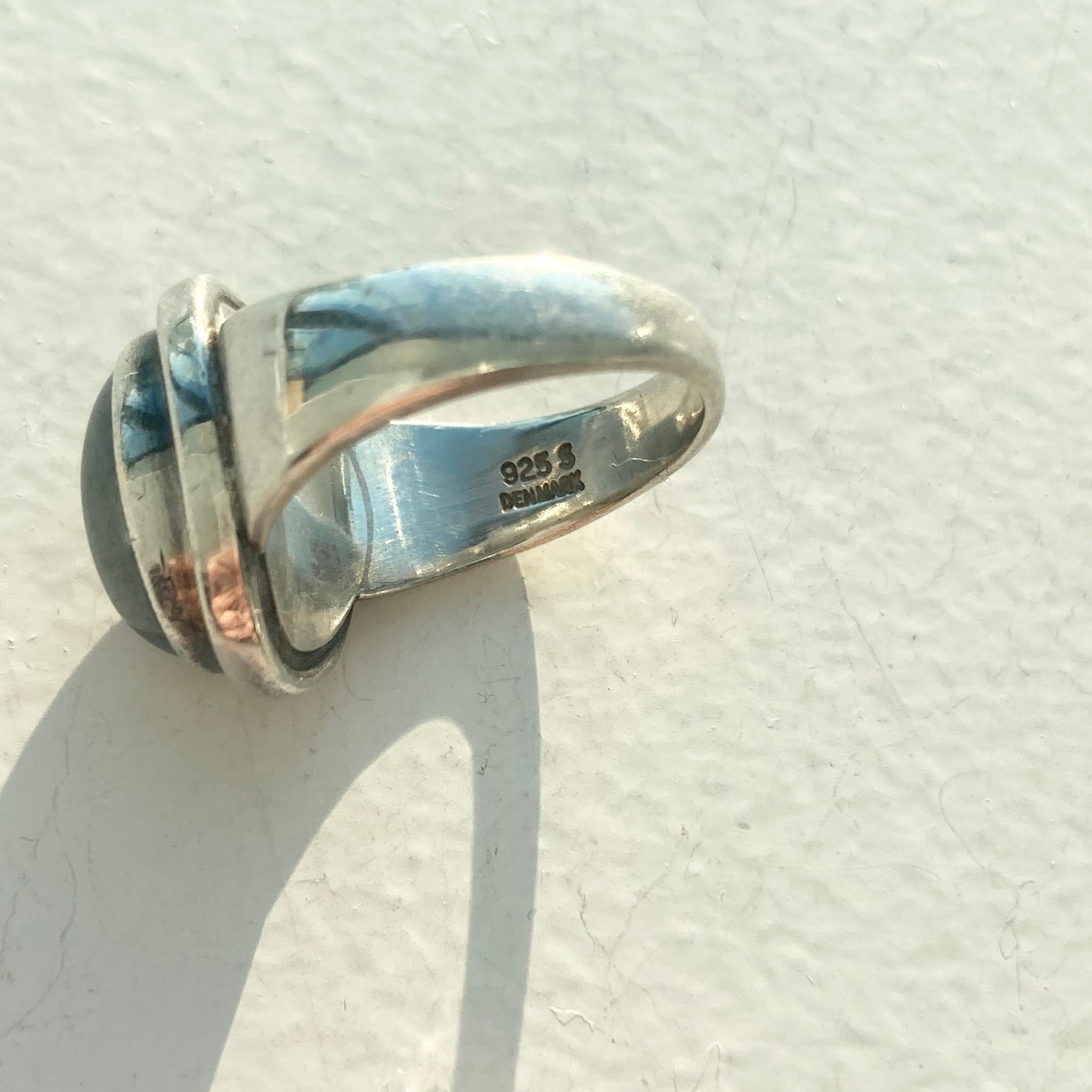 Georg Jensen Hematite Ring Denmark 46B SV925 #12