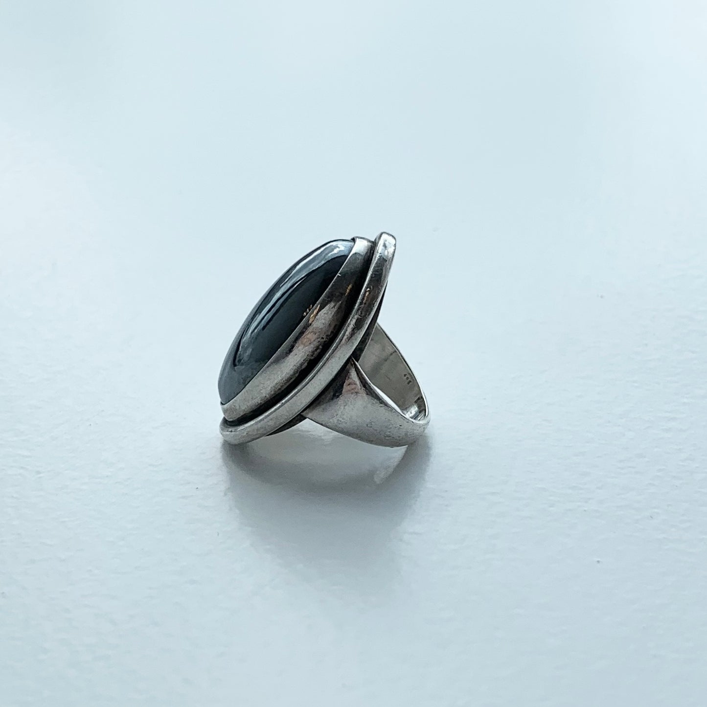 Georg Jensen Hematite Ring Denmark 46E SV925