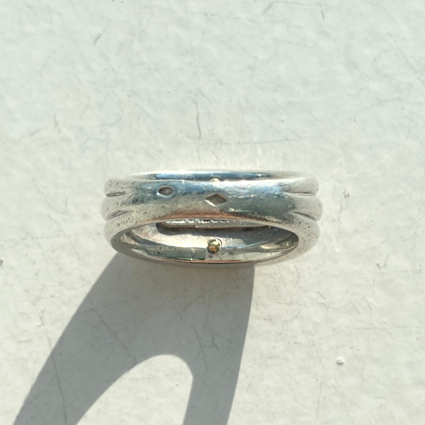 -60s Hermès Serie Ring vintage SV800 AU750 #12