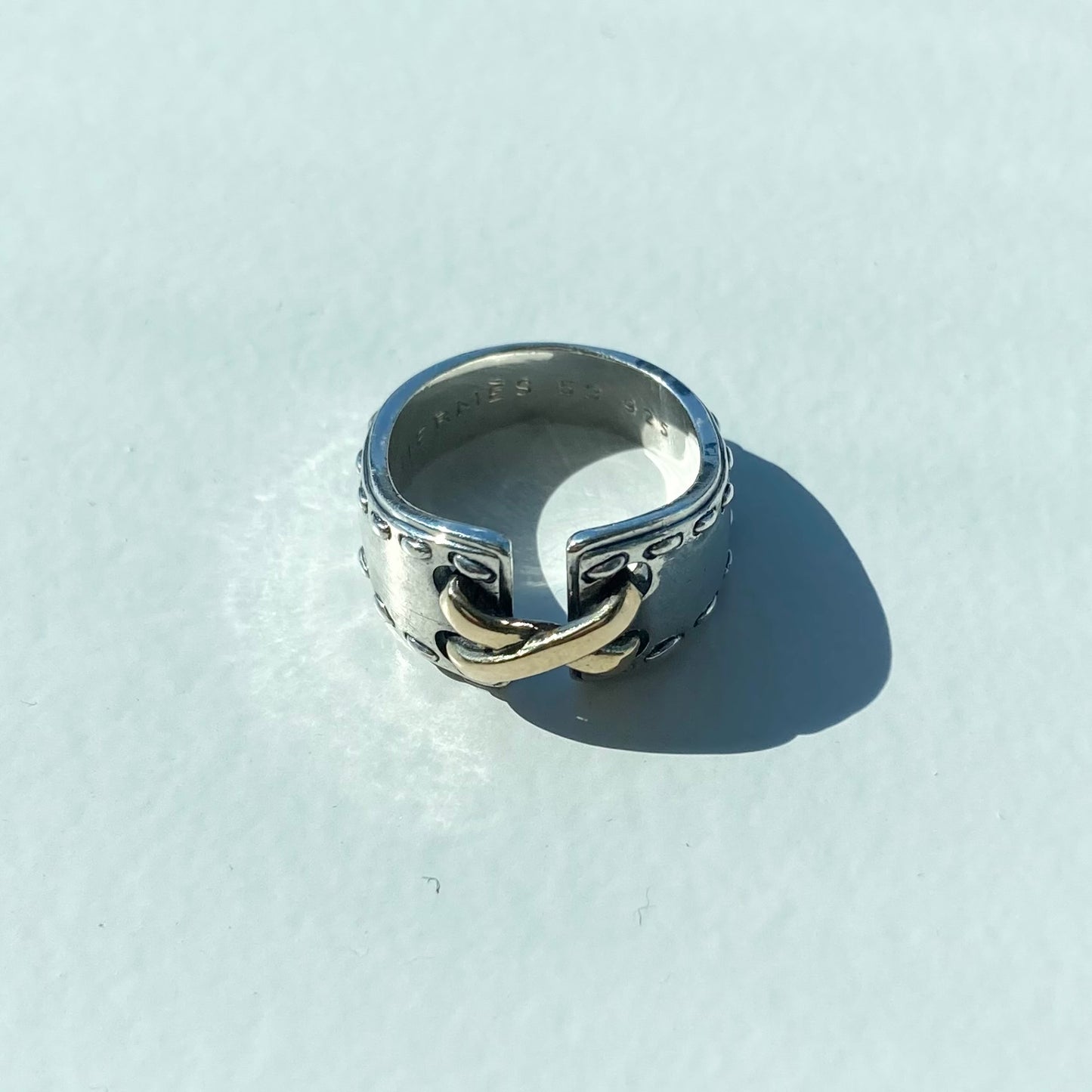 80s Hermès Mexico ring vintage SV925 AU750
