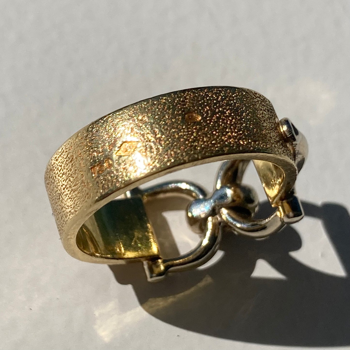 60-70s Hermès Vintage ring YG750 WG750 #12