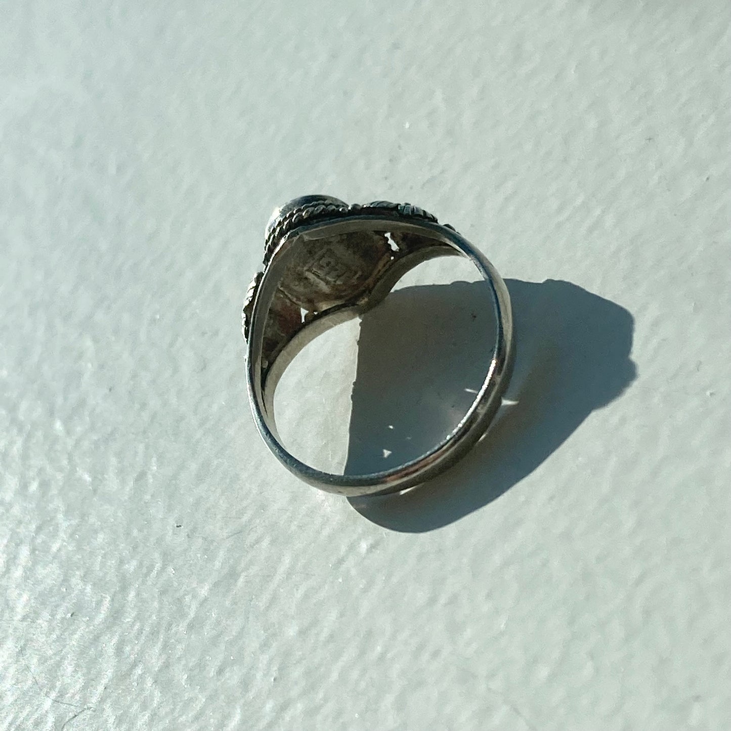 Vintage Chrysoberyl Cat's Eye ring SV925 #11