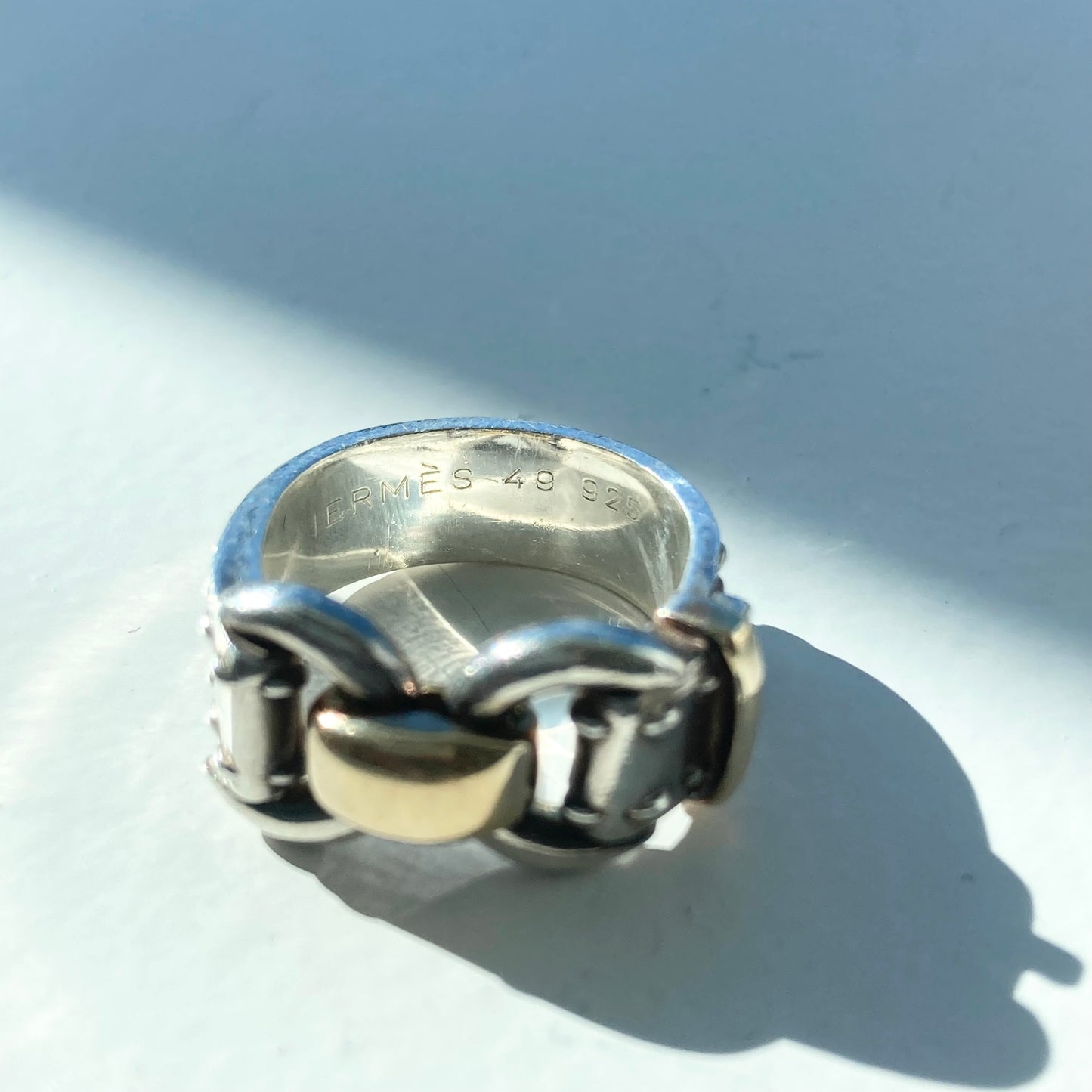 80s Hermès Vintage Ring SV925 AU750 #9