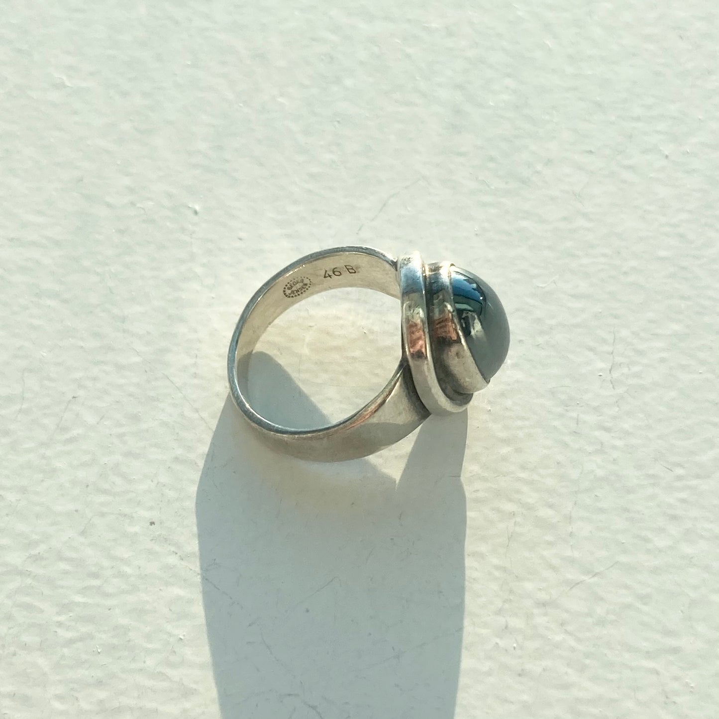 Georg Jensen Hematite Ring Denmark 46B SV925 #12