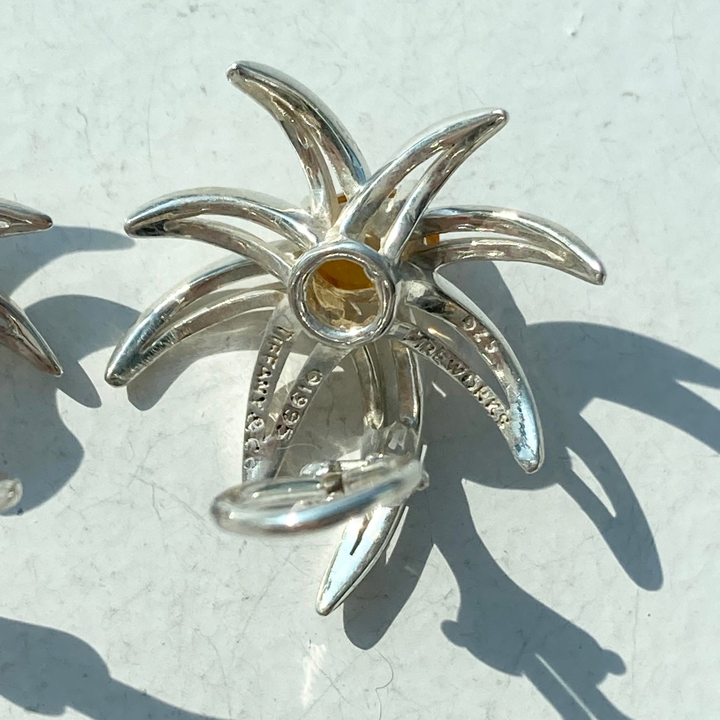 90s TIFFANY&Co. Fireworks Citrine earring vintage SV925